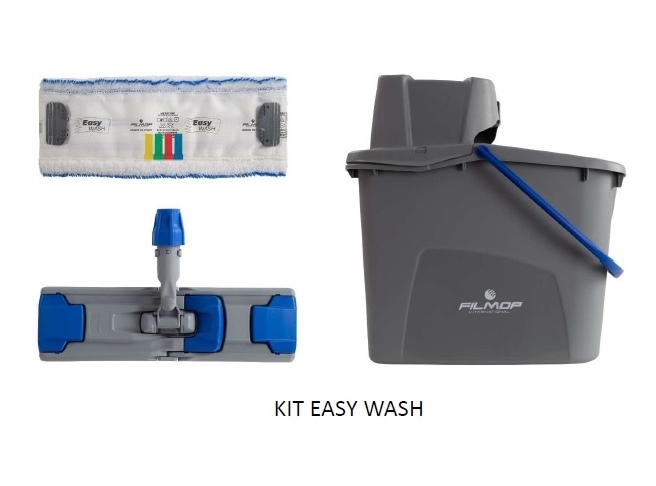 EASYWASH KIT - Balde 14Lts. + Armação35x10cm + Mopa EASYWASH 42x16cm