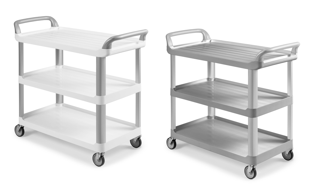 CARRO PLASTICO SILVER 3 TABULEIROS - CINZA