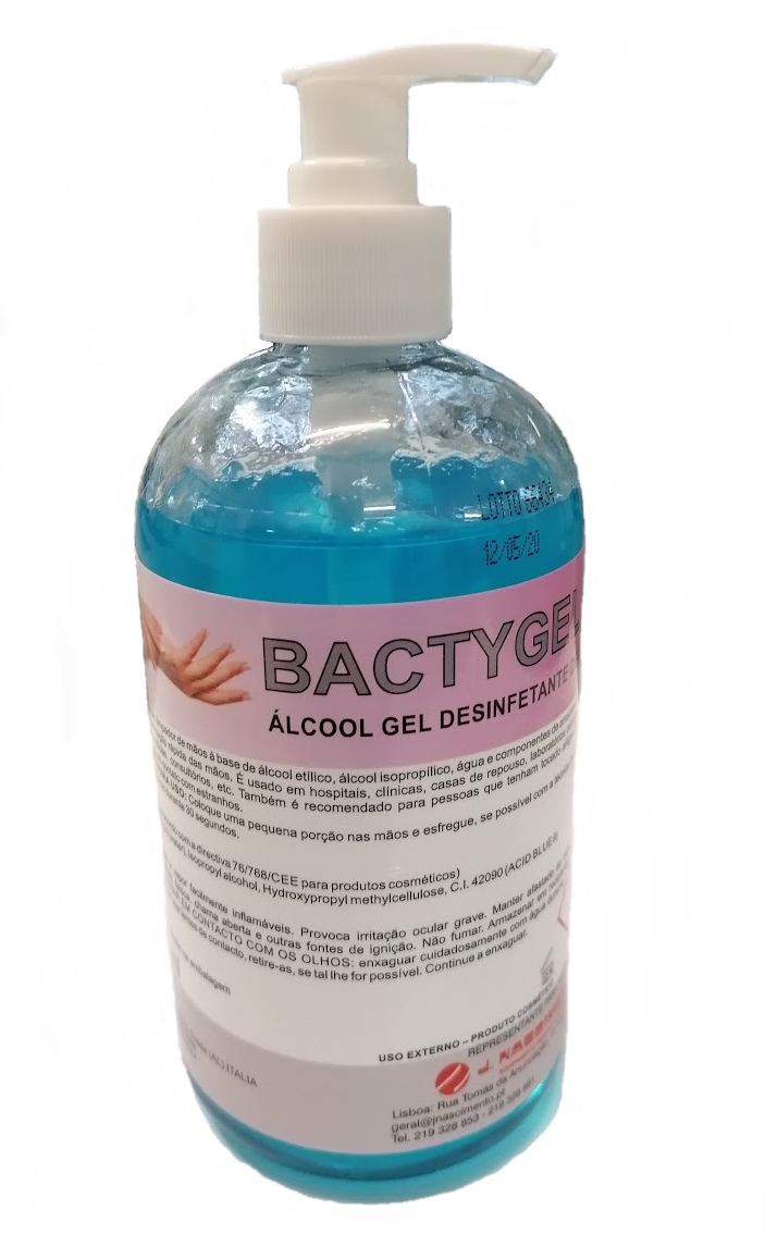 ALCOOL GEL BACTYGEL 500 ml C/BOMBA DOSEADORA