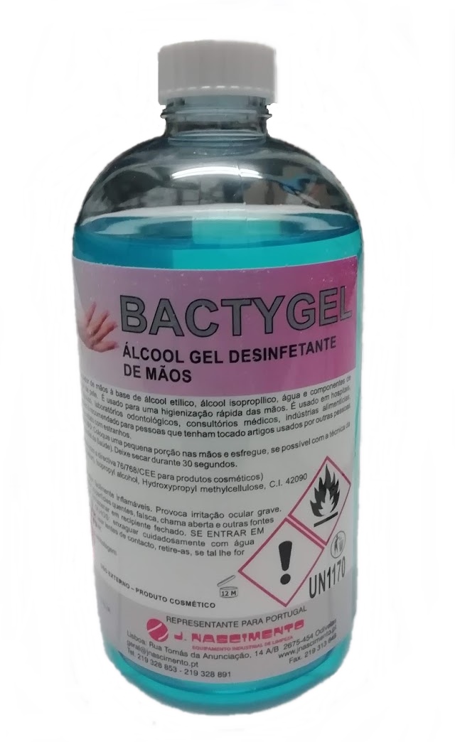 ALCOOL GEL BACTYGEL 500 ml C/TAMPA PUSH PULL